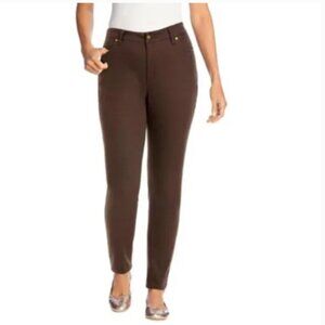 Michael Kors Chocolate Slim Knit Trousers (306)
